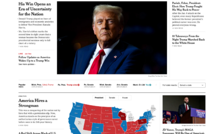 New York Times Describes Trump’s Win in Threatening Terms: ‘Storms Back’ After ‘Dark and Defiant’ Campaign